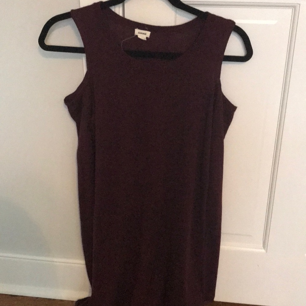 Maroon Dress cut out long sleeves.